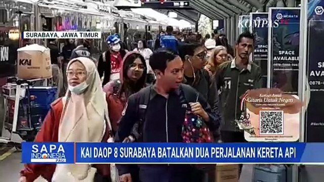 Banjir Pekalongan, KAI Daop 8 Surabaya Batalkan Dua Kereta Tujuan Jakarta | SAPA PAGI