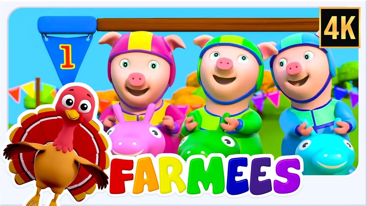 Five Little Piggies Song | Farmees Nursery Rhymes for Kids | Baby & Preschool Songs