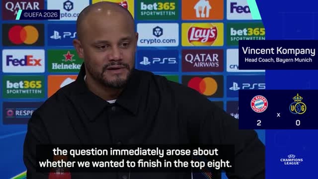 Achieving top eight doesn't guarantee Champions League success - Kompany