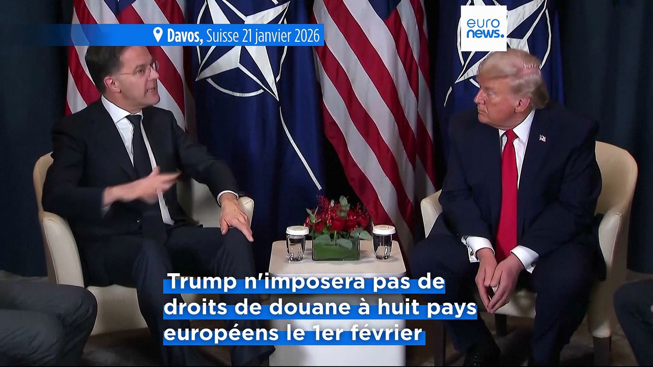 Groenland : Trump annonce le "cadre d'un accord" avec l'OTAN et suspend les droits de douane