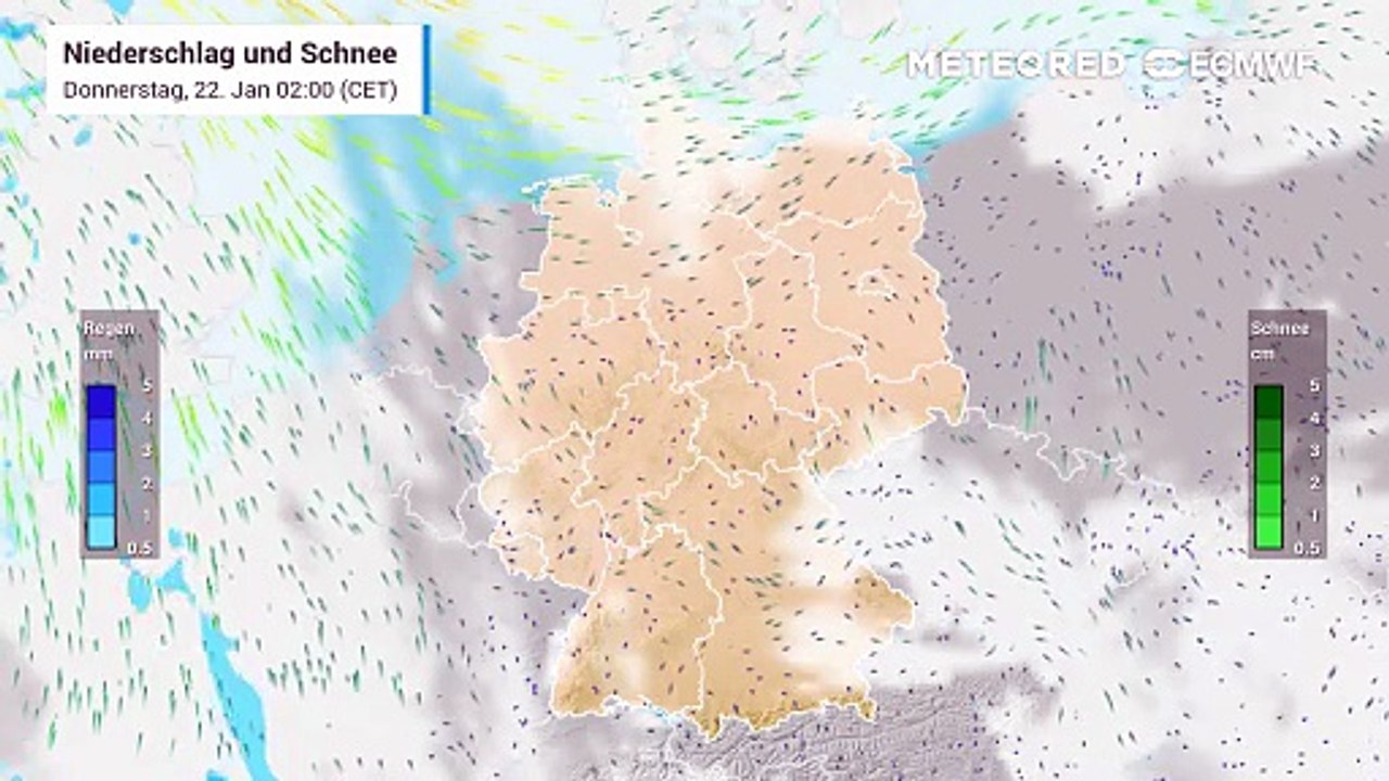 In den kommenden Stunden gibt es zunächst nur leichte Niederschläge!