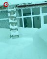 Ne Alaska, ne de Kamçatka Sivas’ta bina boyu kar yağdı!