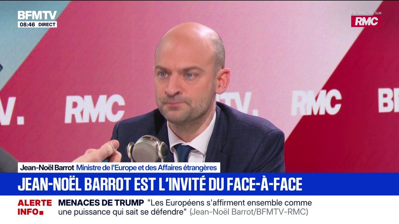 Iran: Jacques Paris et Cécile Kohler "sont en sécurité à l'ambassade de France à Téhéran", assure Jean-Noël Barrot, ministre des Affaires étrangères