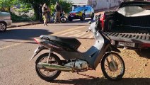 Acidente entre motos deixa homem ferido no Bairro XIV de Novembro