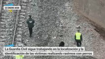 La Guardia Civil sigue trabajando en la localización y la identificación de las víctimas realizando rastreos con perros