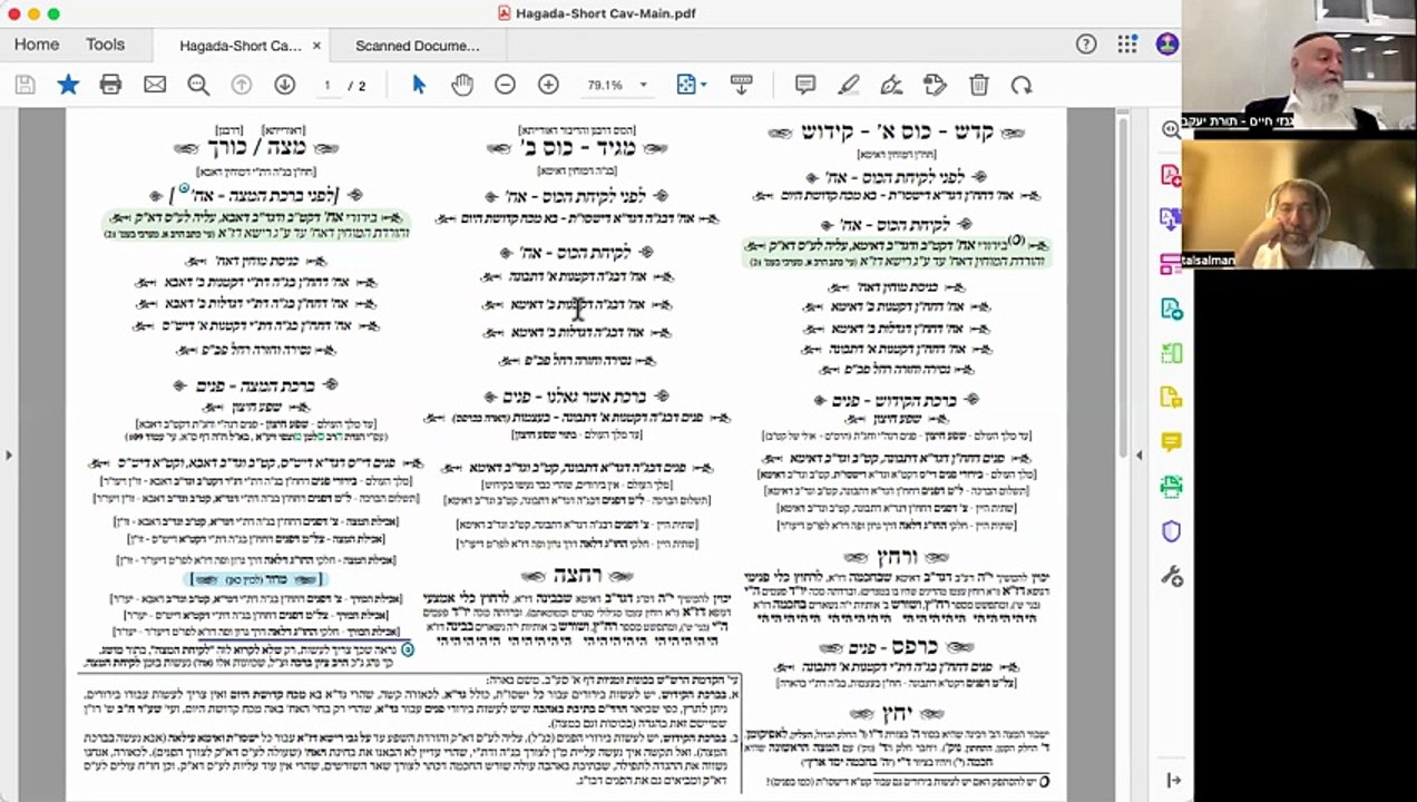 ר' יואל חקון - הגדה של פסח - אוהל משה - תשפ"ג - הגדה של פסח בקיצור - שיעור 02 - כללי ההגדה