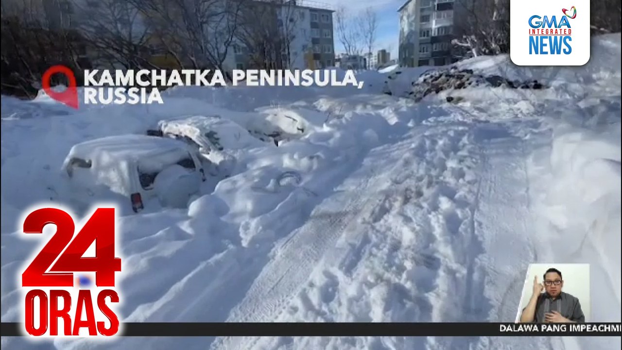 Snowfall sa Kamchatka Peninsula sa Russia, heaviest snowfall matapos ang 60 taon | 24 Oras