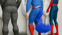 Marvel cartoon on toilet 🤣🤣