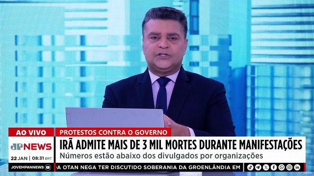 Irã admite mais de 3 mil mortes durante protestos; embaixador do Brasil no país comenta