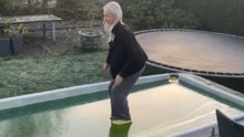 Dare goes wrong: Daredevil jumps on ice for $15 and falls through
