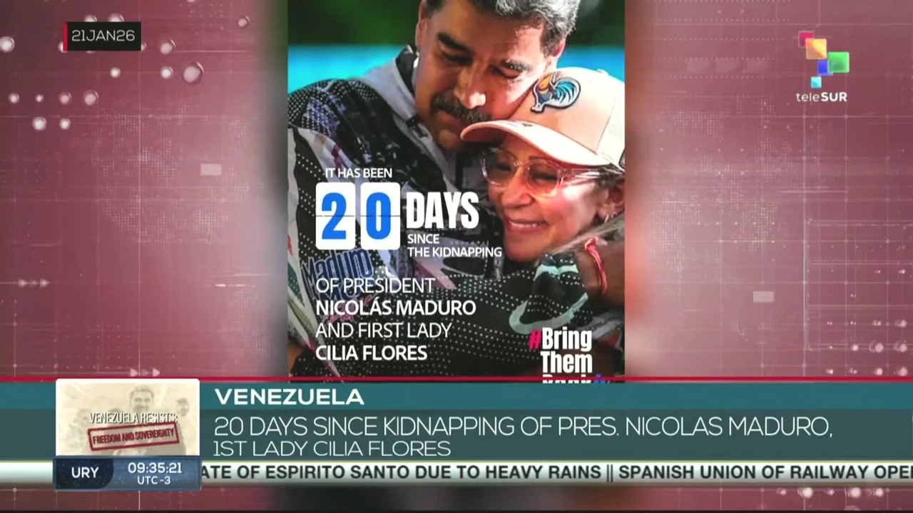 Venezuela, 20 days since kidnapping of pres. Nicolas Maduro, 1st lady Cilia Flores