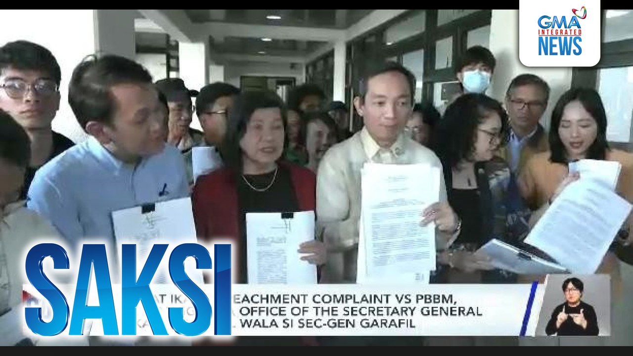 Ika-2 at ika-3 impeachment complaint vs PBBM, 'di tinanggap sa Office of the Secretary General sa Kamara dahil wala si Sec-Gen Garafil | Saksi