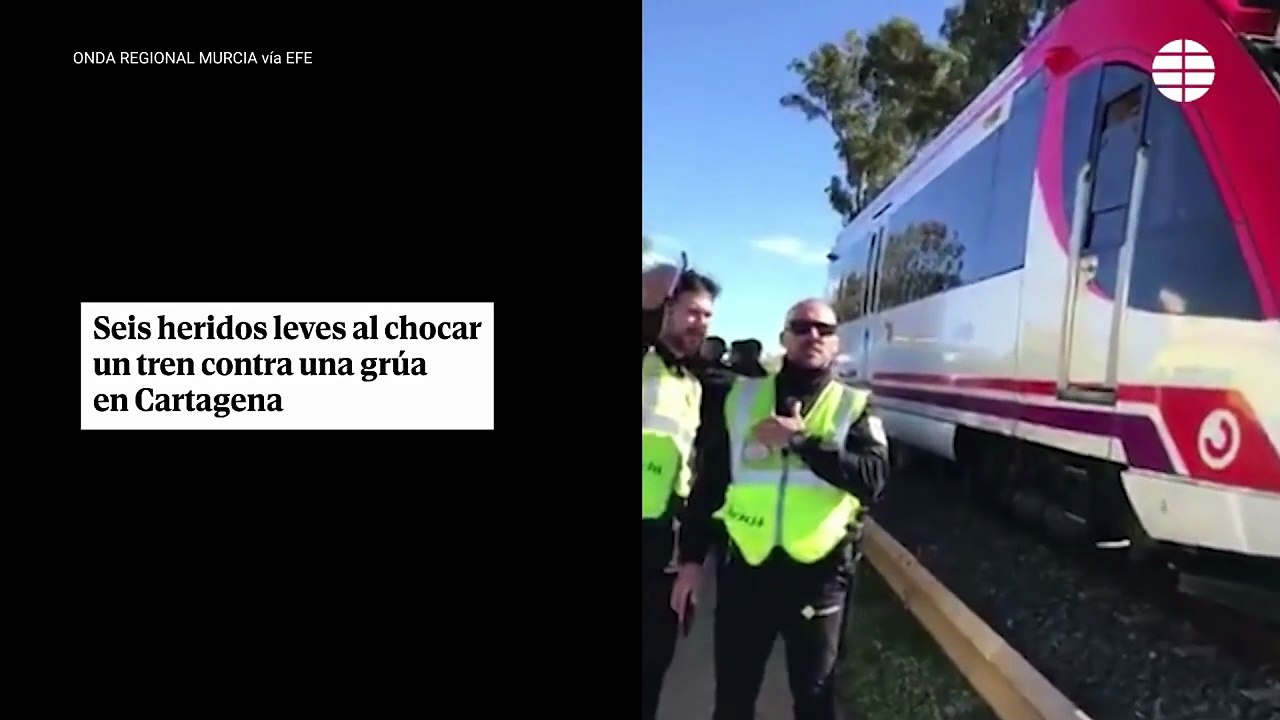 Otro tren chocó contra una grúa en España y al menos seis pasajeros resultaron heridos
