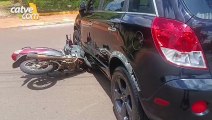 Motociclista fica ferido em acidente de trânsito em Toledo