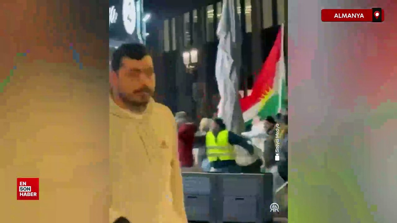 Almanya'da terör örgütü YPG/SDG yandaşlarına polis müdahale etti