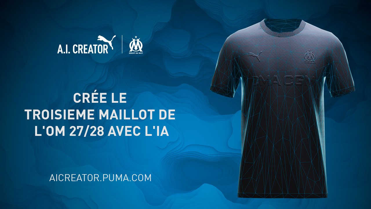 Crée le troisième maillot de l'OM 27/28 avec l'IA