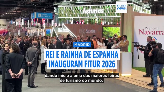 Reis de Espanha inauguram FITUR 2026 sem esquecer acidente de comboio com dezenas de vítimas mortais