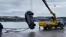 Şile Limanı’nda otomobil denize uçtu