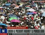 Sector salud marchó en Caracas para exigir la liberación del Presidente Maduro y Cilia Flores