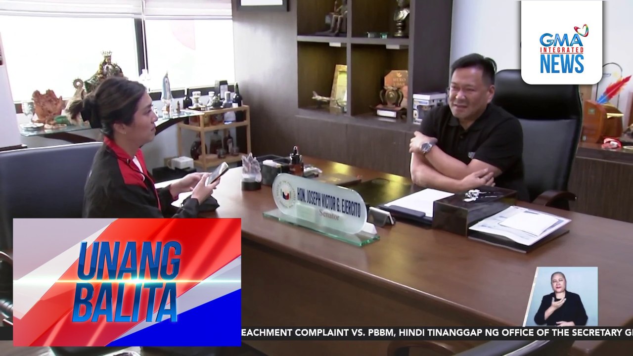 Ethics complaint, inihain laban kay Sen. Ejercito dahil sa hindi umano pag-aksiyon sa reklamo laban kay Sen. Chiz Escudero | Unang Balita