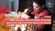 SOMOS |China | Artesano utiliza el tallado de bambú para crear impresionantes figuras de caballo 22-01-2026