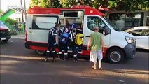 Batida entre duas motos deixa quatro pessoas feridas no bairro Boa Esperança, em Toledo