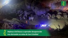 Defensa Civil busca a operador desaparecido tras derrumbe en mina de San Cristóbal