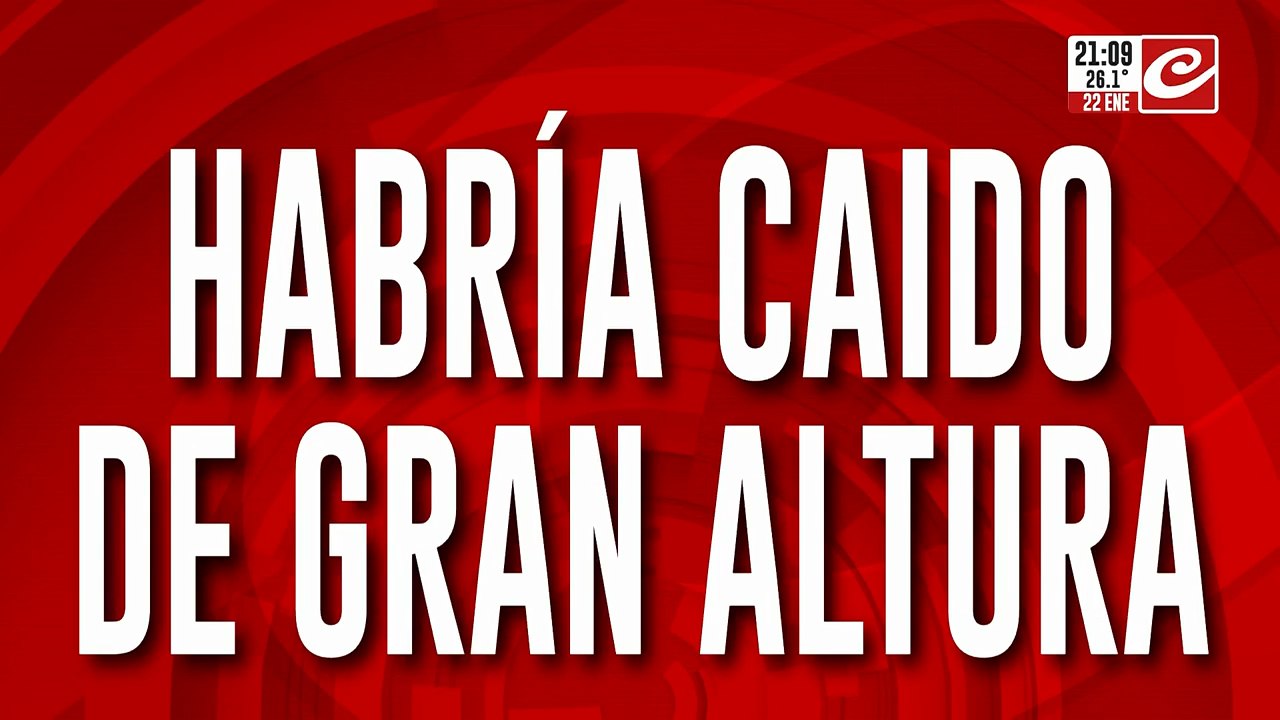 Habría caido de gran altura