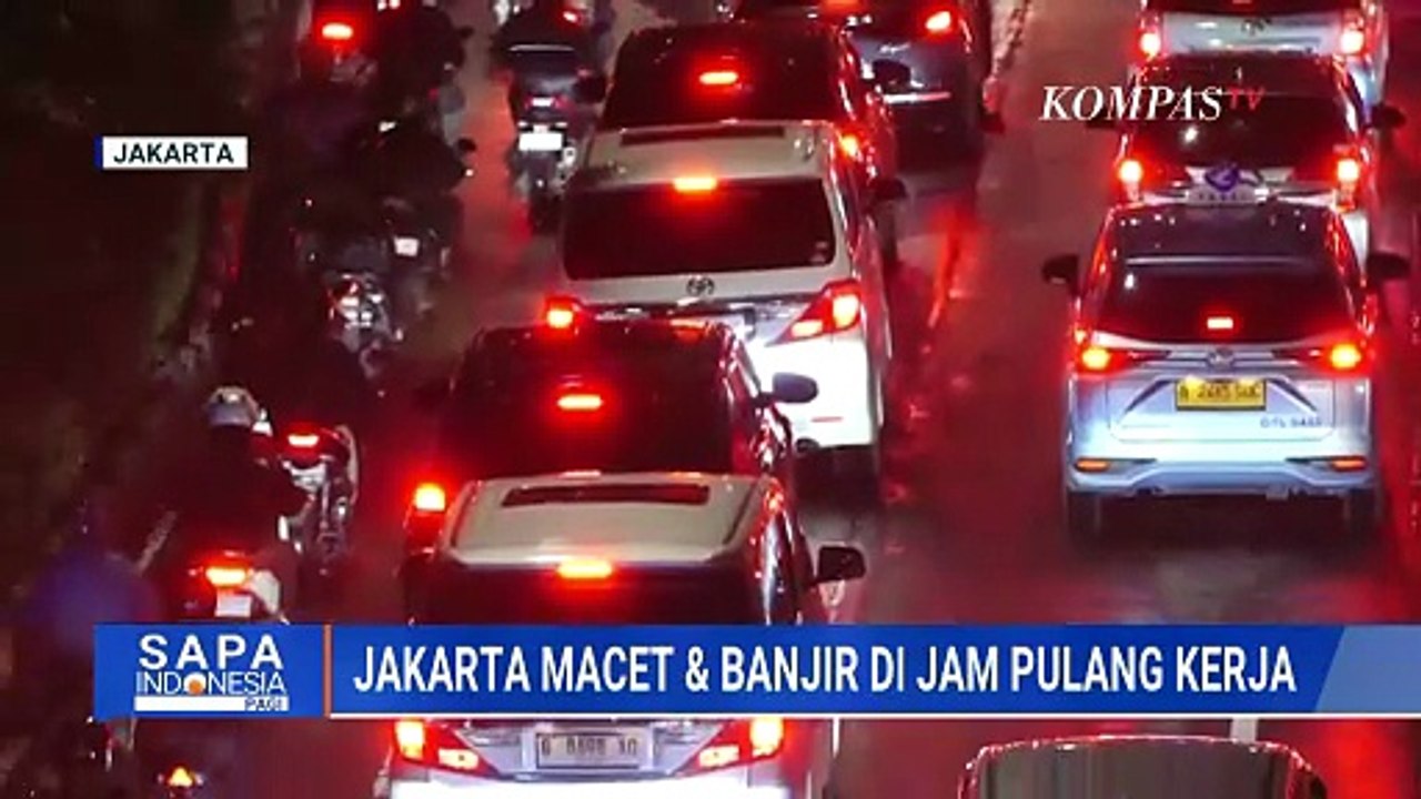 Banjir Jakarta, Tol Dalam Kota Grogol-Cawang hingga Jalur Arteri Jalan Gatot Subroto Macet Parah