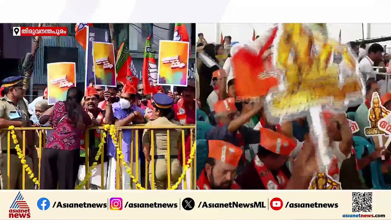തിരുവനന്തപുരത്തിന്റെ വിവിധ ഭാ​ഗങ്ങളിൽനിന്ന് പ്രധാനമന്ത്രിയെ കാണാൻ കൂട്ടമായെത്തി ആളുകൾ