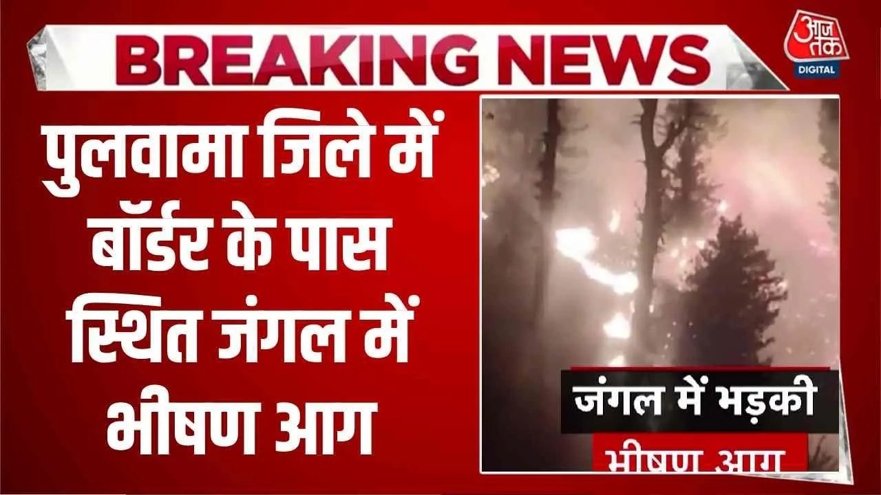 जम्मू-कश्मीर: पुलवामा के जंगलों में भड़की भीषण आ...