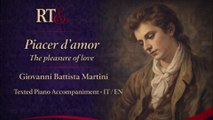 Piacer d’amor (Giovanni Battista Martini) Texted Piano Accompaniment · IT / EN