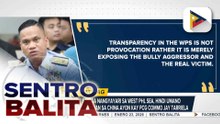 ‘Transparency’ sa mga nangyayari sa West Philippine Sea, hindi umano pang-uudyok ng kaguluhan sa China ayon kay PCG Spokesperson for the WPS Commodore Jay Tarriela