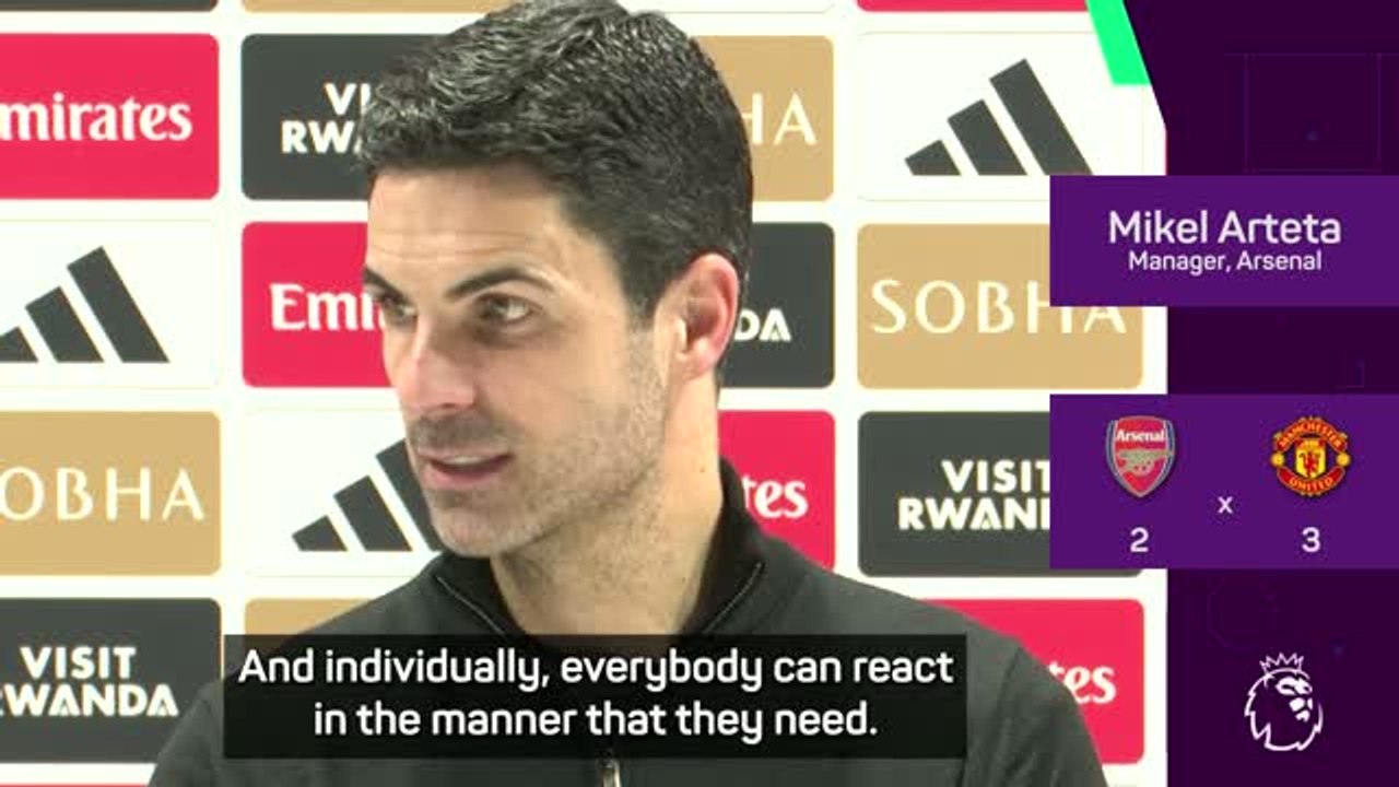 Arteta challenges Arsenal after boos in Man United defeat