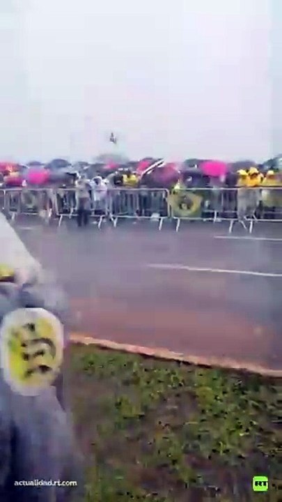 Cayó un rayo en la marcha a favor de Bolsonaro