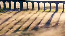 Cinematic Drone - Ribblehead Viaduct in The Mist