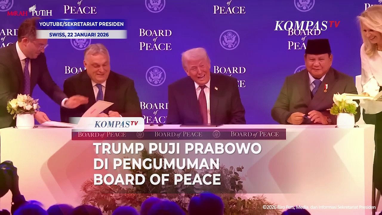 Trump Puji Prabowo Saat Penandatanganan Board of Peace: Dia Pria Tangguh