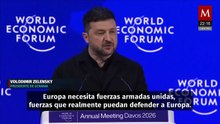 Zelenski ante el Foro DAVOS criticó la falta de fortaleza de Europa frente a conflictos armados