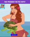 She Faked a Pregnancy for Free Buffet 😳 | Animated Short Story