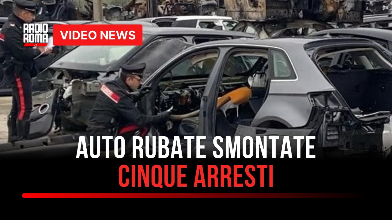 Auto rubate smontate, cinque arresti
