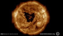 Massive Butterfly-Shaped Coronal Hole Seen On Sun In Spacecraft Time-Lapse