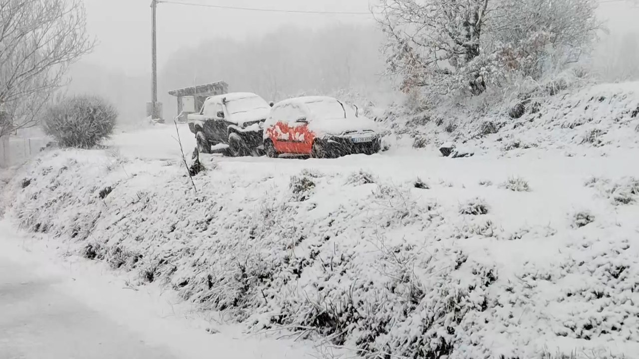 Intensa nevada en la sierra este sábado en la Comunidad de Madrid