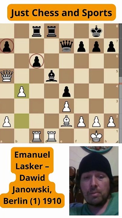 Emanuel Lasker vence a Janowski con una clavada (1910)