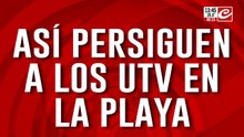 Así persiguen a los UTV en la playa