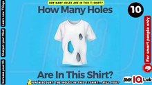 #OnlySmartOnes✋️🤓 How Many Holes Are In This T-shirt? 👕