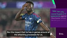Arteta praises Saka's 'positive impact' despite lack of goals
