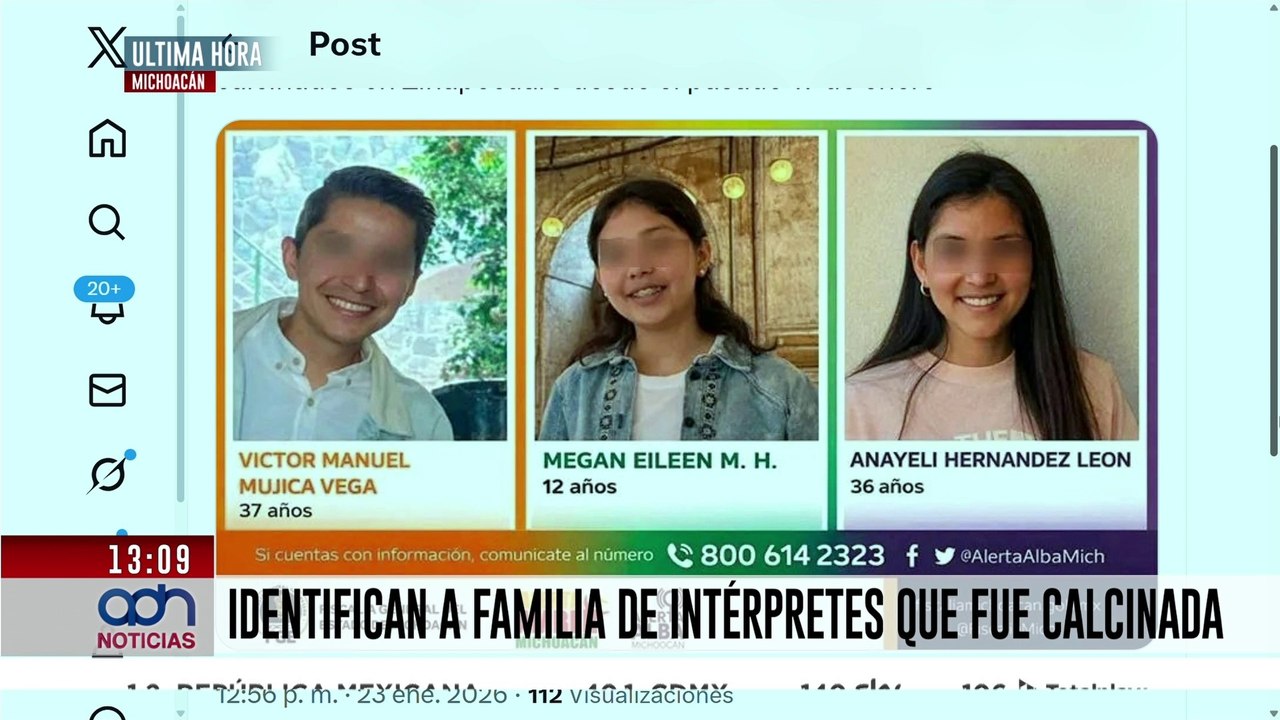🚨¡Última Hora! Hallan calcinada a familia de intérpretes de Lengua de Señas en. Michoacán