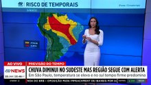 Previsão do Tempo: Chuva perde força no Sudeste, mas alerta de risco continua