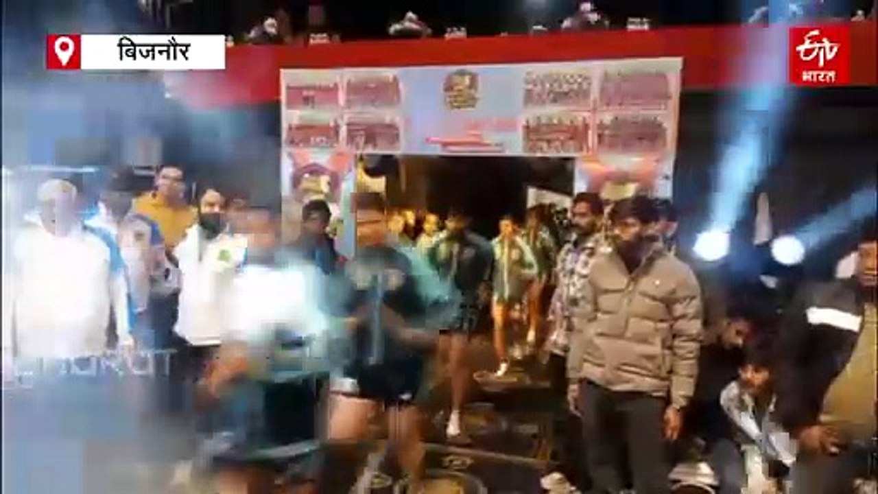 बिजनौर में कबड्डी लीग का आगाज, इंटरनेशनल खिलाड़ी राहुल चौधरी ने बढ़ाया हौंसला