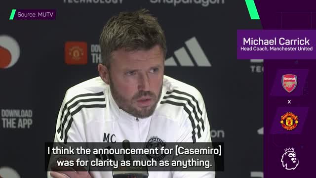 Casemiro 'desperate' to finish Man United career well - Carrick